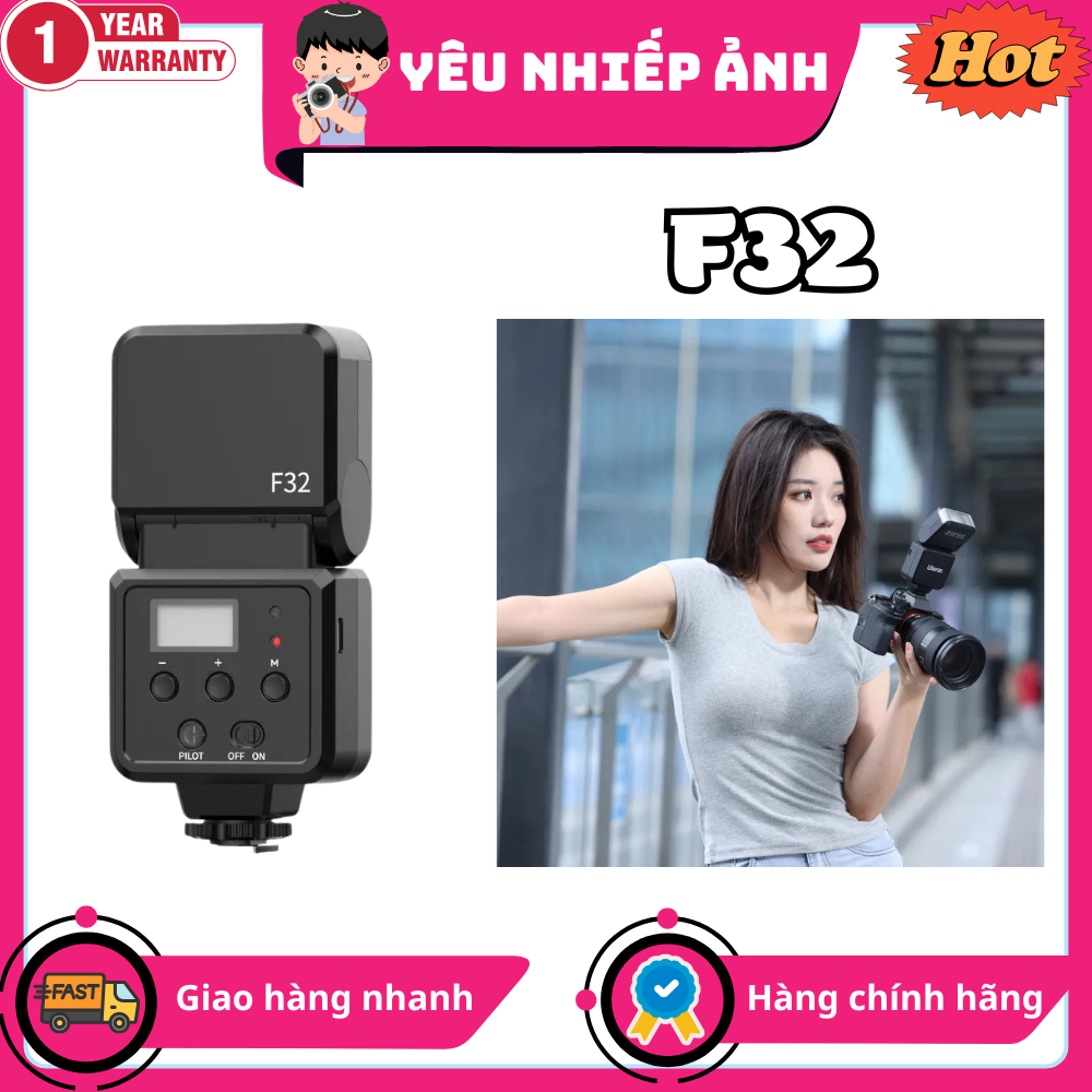 Ulanzi F32 Camera Flash - Đèn Flash Đế Coldshoe Dành Cho Máy Ảnh