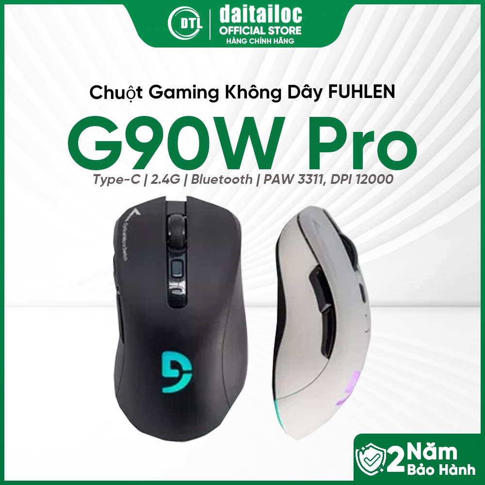 Chuột Không Dây Gaming FULEN G90W Pro | Chính Hãng | Bảo Hành 24 Tháng