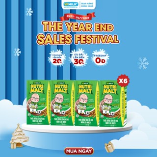  Combo 6 lốc Sữa Ca Cao Mầm Lúa Mạch Đen Nutrimalt 110ml Cho Bé Từ 1 Tuổi  lốc 4 hộp x 6  