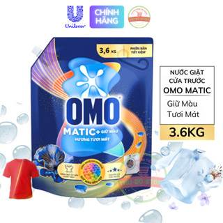  Nước Giặt OMO MATIC Cửa Trước | Cửa Ngang Chuyên Gia Giữ Màu  Xanh  - Túi 3.6KG 