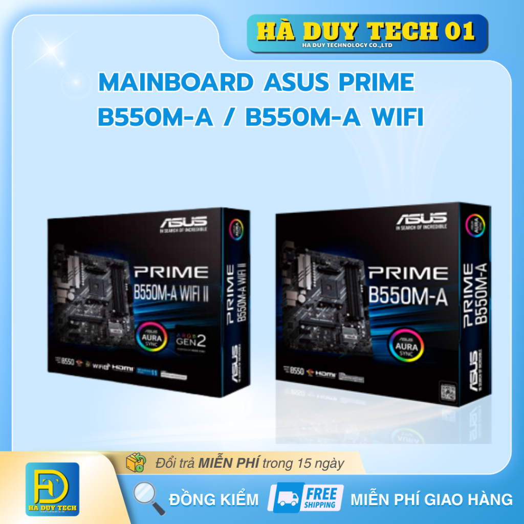 MAINBOARD ASUS PRIME B550M-A / B550M-A WIFI - Cam Kết Chính Hãng - BH 36T - Ha Duy Tech