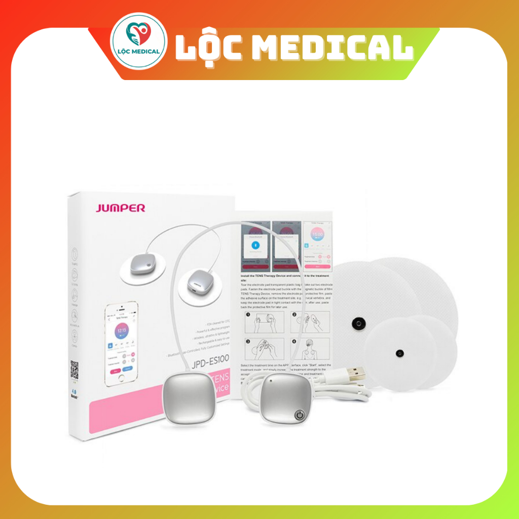 MÁY MASSAGE VẬT LÝ TRỊ LIỆU LIỆU PHÁP TENS JUMPER JPD-ES100 (BLUETOOTH)
