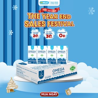  Sữa Dinh Dưỡng Tiệt Trùng VPMilk Omega Có Đường dạng HỘP 110ml  thùng 48 hộp  