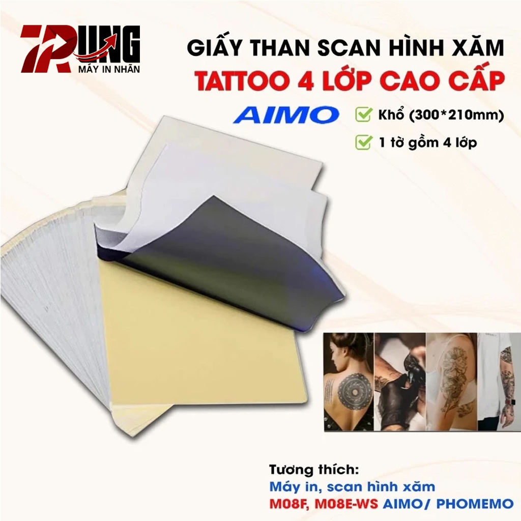 Giấy Than Scan Hình Xăm (tattoo) - LOẠI VIP SCAN ẢNH TẢ THỰC - Dùng Cho Máy In Nhiệt M08F-M08E-WS [G
