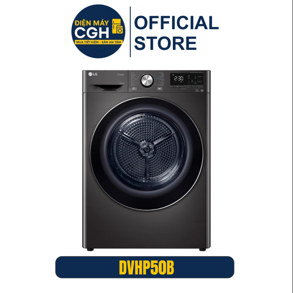 Máy Sấy LG bơm Nhiệt 10.5 Kg(đen) DVHP50B
