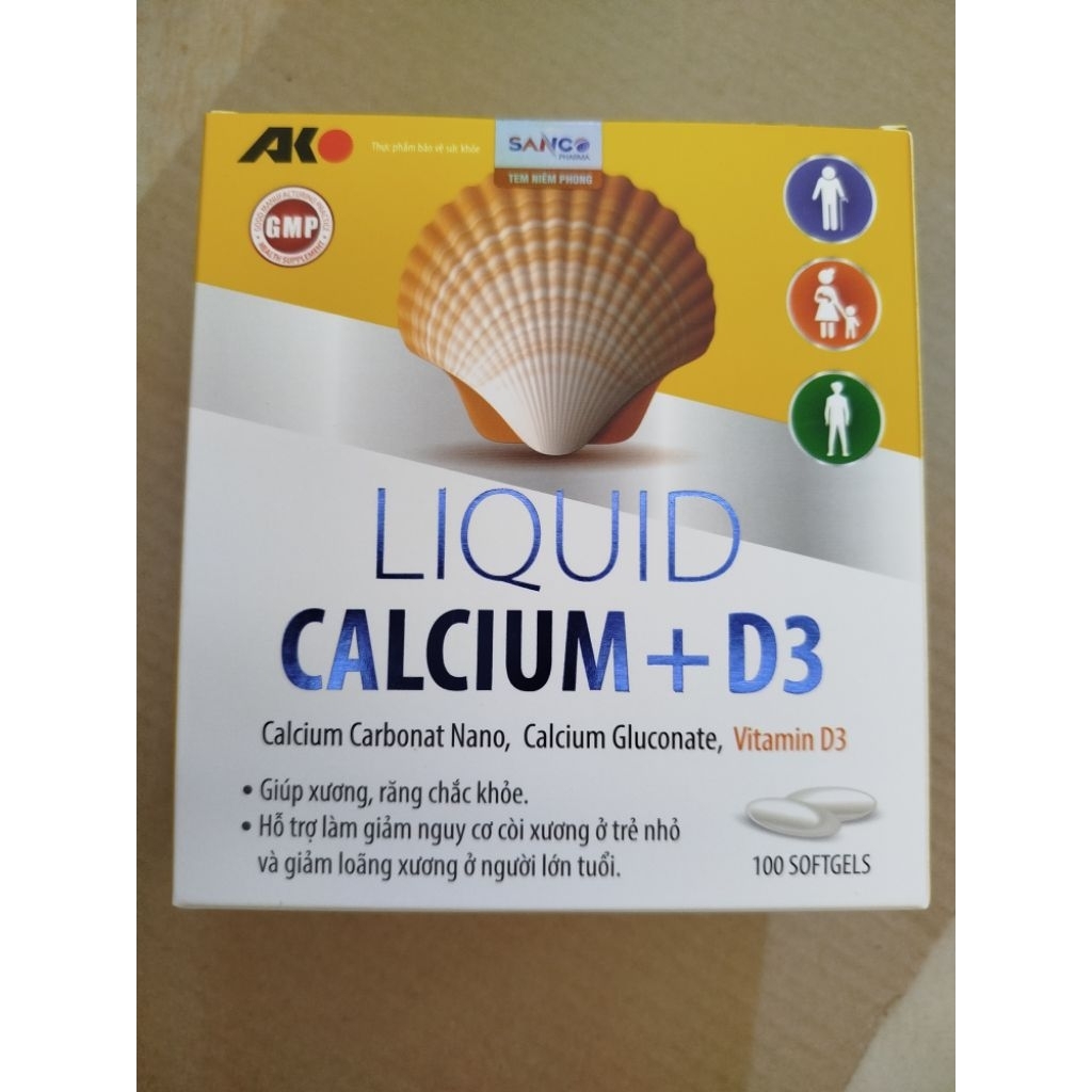 Nano Calcium carbonat 500mgVitamin D3 100IU