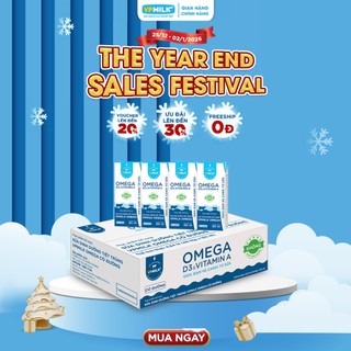  Sữa Dinh Dưỡng Tiệt Trùng VPMilk Omega Có Đường dạng hộp 180ml  thùng 48 hộp  