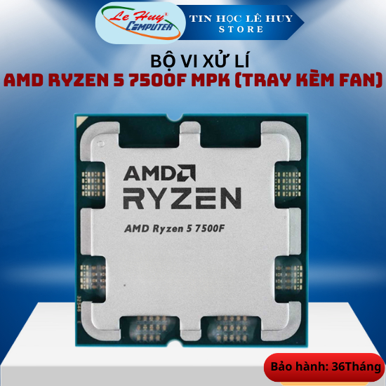 CPU AMD RYZEN 5 7500F MPK (TRAY KÈM FAN)