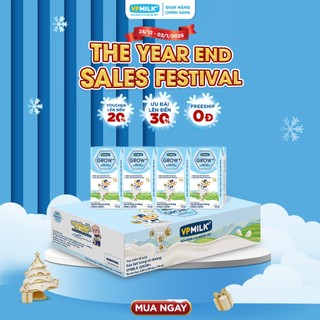  Sữa tiệt trùng VPMilk Grow+ hộp 110ml  thùng 48 hộp  