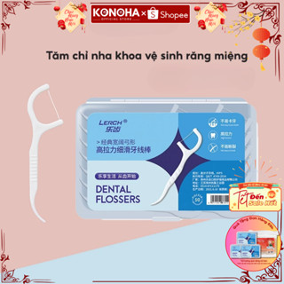 Tăm Chỉ Nha Khoa - COMBO 10 Hộp Tăm Chỉ Nha Khoa Sợi Mảnh 2 Đầu Vệ Sinh Kẽ Răng Chân Nướu Hiệu Quả
