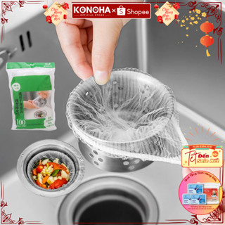 Túi Lọc Rác Bồn Rửa Chén KONOHA - Combo 500 Túi Lưới Lọc Rác Chất Liệu Tự Phân Hủy Tiện Dụng