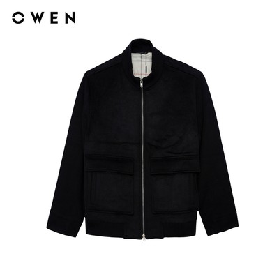 Owen - Áo khoác Regular Fit JK256182 màu Đen chất liệu Polyester