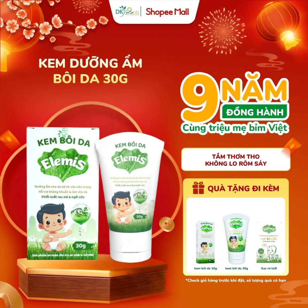  Kem Bôi Da Cho Bé Elemis Giúp Dưỡng Ẩm Dịu Mẩn Ngứa Rôm Sảy Hăm Da Vết Muỗi Đốt Côn Trùng Cắn DK Pharma 
