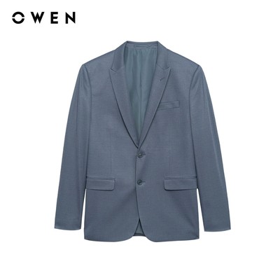 Owen - Bộ comple Slim Fit VES256132 màu Xanh chất liệu Knit