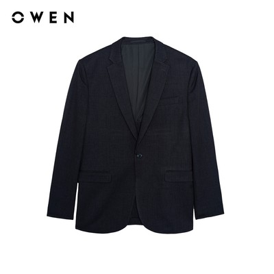 Owen - Bộ comple Slim Fit VES256131 màu Xanh đậm chất liệu Knit
