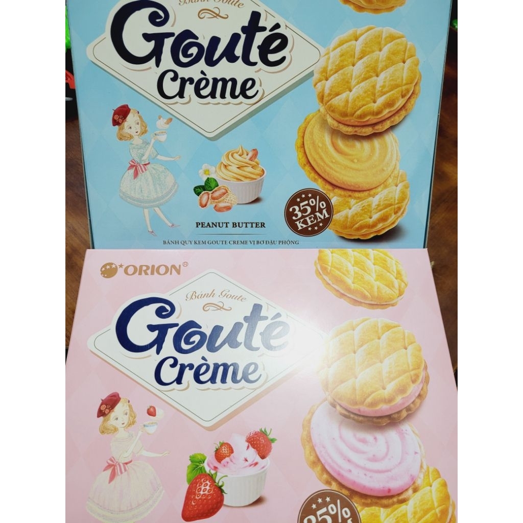 Bánh quy kem Goute vị dâu sữa chua Orion