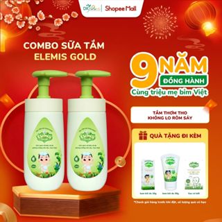  COMBO 2 chai Sữa Tắm Gội Thảo Dược Cho Bé Elemis Gold Từ 6 Tháng Tuổi Bọt Dịu Nhẹ Kháng Khuẩn Tối Ưu 220ml 
