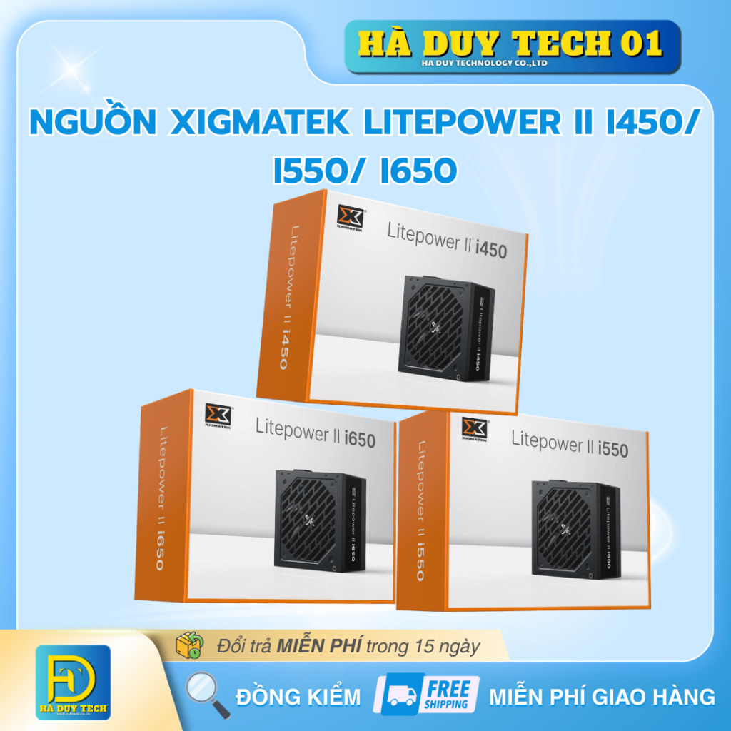 Nguồn XIGMATEK LITEPOWER II i450/ i550/ i650 - Cam Kết Chính Hãng - BH 36T - Ha Duy Tech