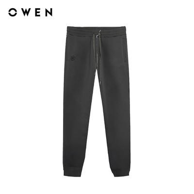 Owen - Quần nỉ Regular Fit QN256143 màu Xám đậm chất liệu Cotton poly spandex