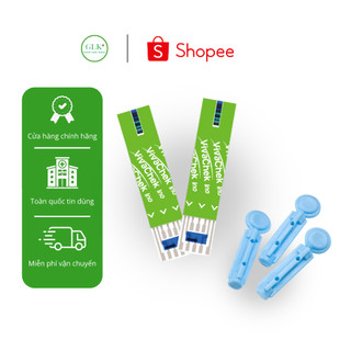 [COMBO] 50 Que Thử Đường Huyết + 50 Kim Lấy Mẫu Chính Hãng Cao Cấp Thương Hiệu VivaChek- Đường huyết