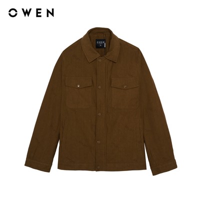 Owen - Áo khoác Regular Fit JK256061 màu Nâu chất liệu Polyester