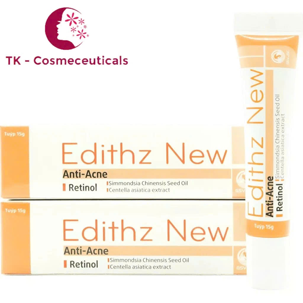 (Chính Hãng) Edithz Retinol New Giảm Mụn Trứng Cá, Ẩn, Đầu Đen, Viem, Sáng Da - 15g