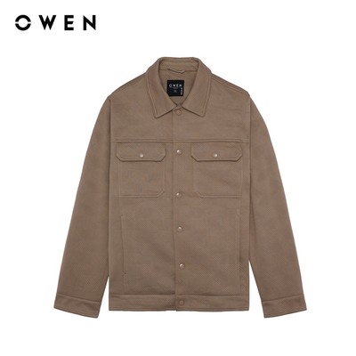 Owen - Áo khoác Regular Fit JK256083 màu Be chất liệu Polyester