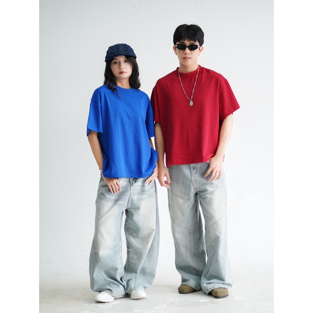 Áo Thun Trơn Local Brand VIBESTU , Áo Thun Boxy Form Rộng Unisex 250Gsm 100% Cotton | BigBuy360 - bigbuy360.vn