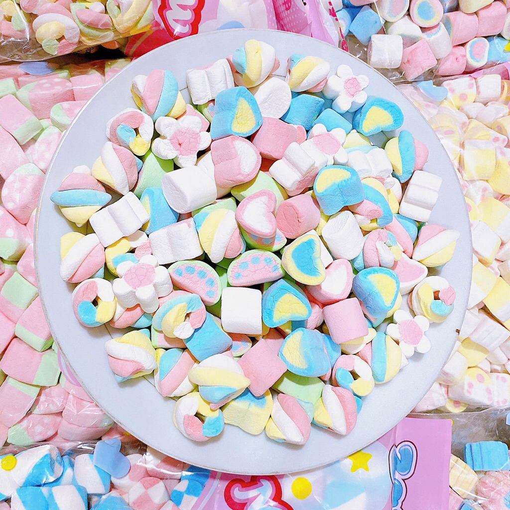 [Hoả Tốc] Túi 1Kg Kẹo Bông Gòn Marshmallow Nhiều Mẫu