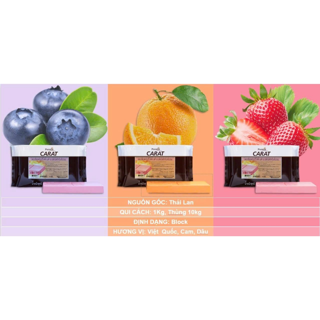 Socola hương vị Puratos carat chia lẻ