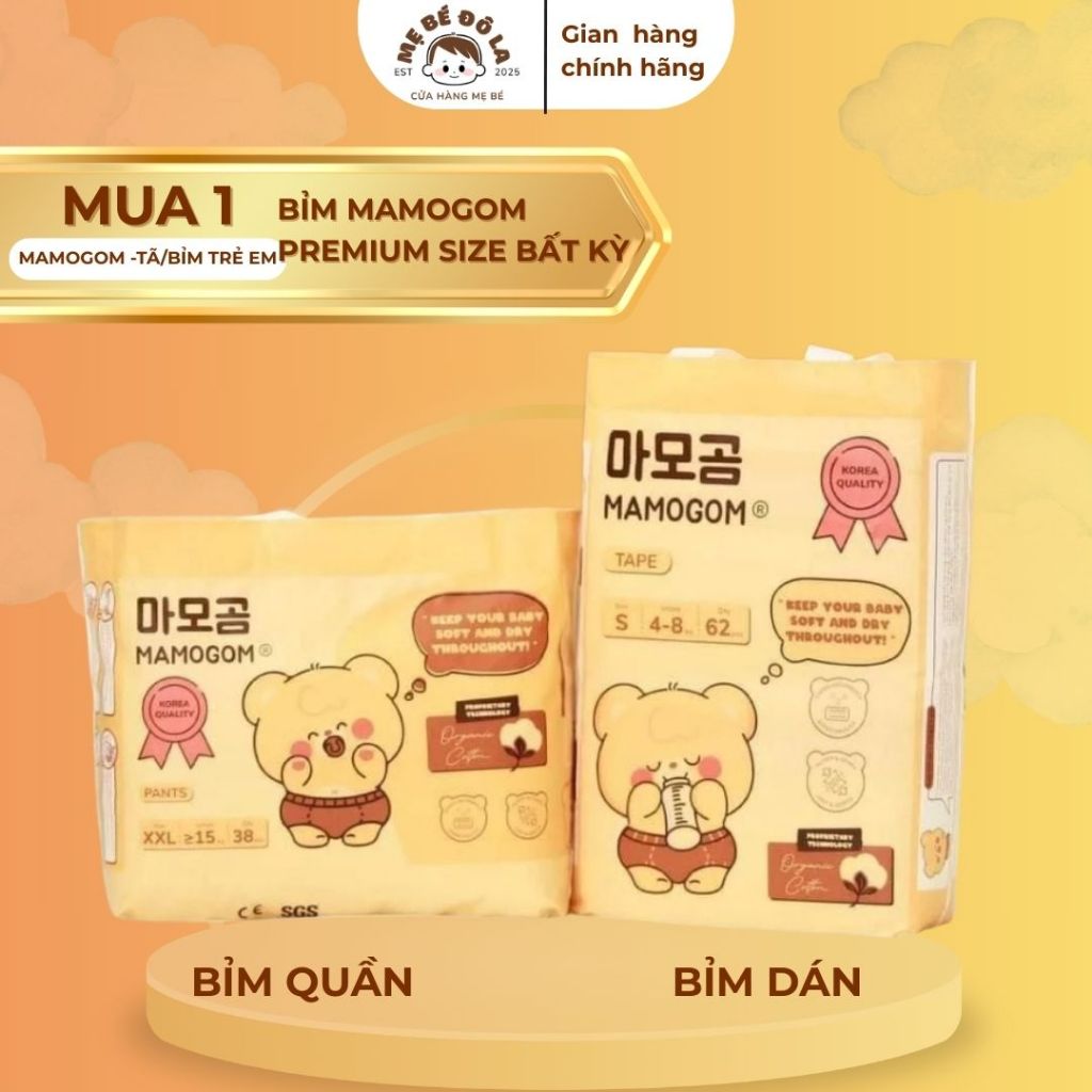 1 Bịch Bỉm Mamogom Premium -  Bỉm Mamogom Premium Full Size NB-XXL