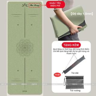  Thảm Cao Su Pu Xơ Dừa Siêu Mỏng 1.5mm Bản Du Lịch Gấp Gọn Tập Yoga In Định Tuyến Chống Trơn Trượt 