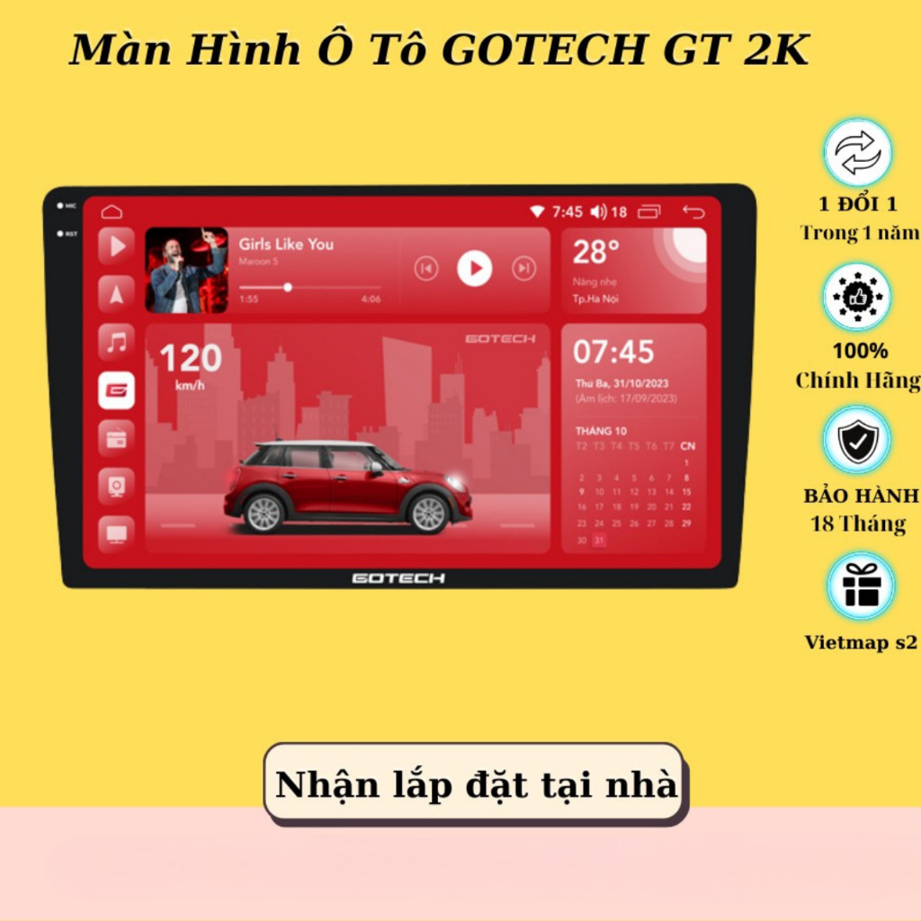Màn Hình Android Cho Ô TÔ GOTECH GT 2K