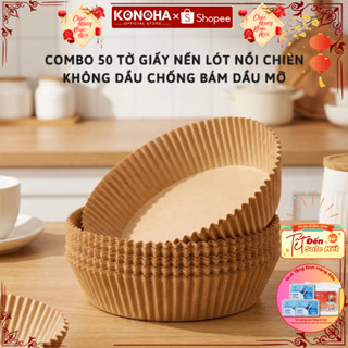 Combo 150 Giấy Lót Nồi Chiên Không Dầu KONOHA Giúp Thấm Hút Dầu Mỡ An Toàn Cho Sức Khỏe