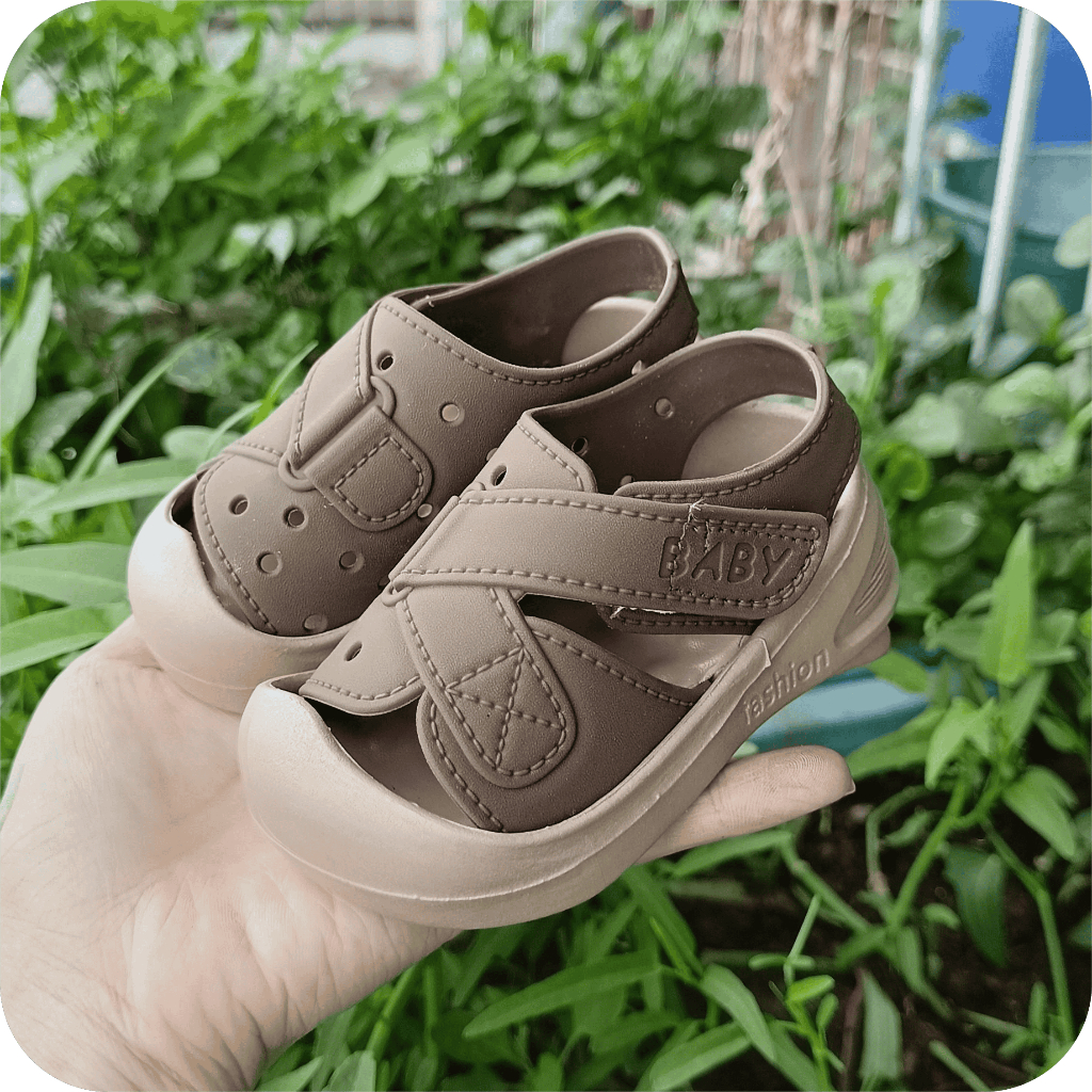 Sandal tập đi cho bé trai bé gái, dép quai hậu trẻ em BABY êm chân, chống trượt, chống nước
