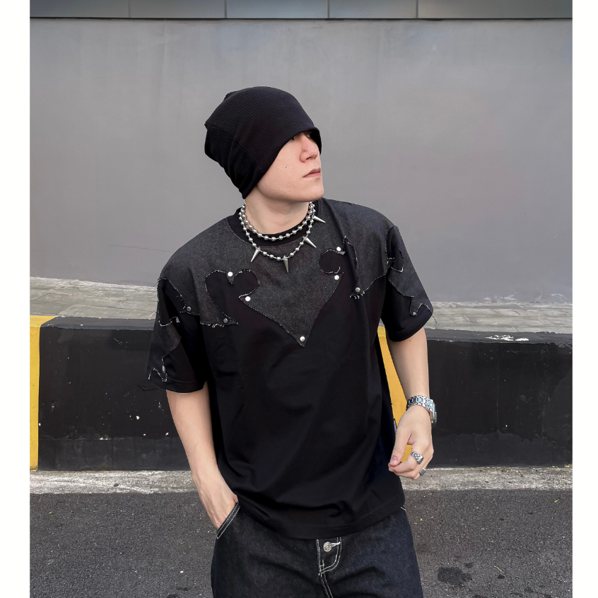 Áo Thun SAIGONESE Phối Jean Form Boxy Unisex Nam Nữ 2 Màu - AT04SG | BigBuy360 - bigbuy360.vn