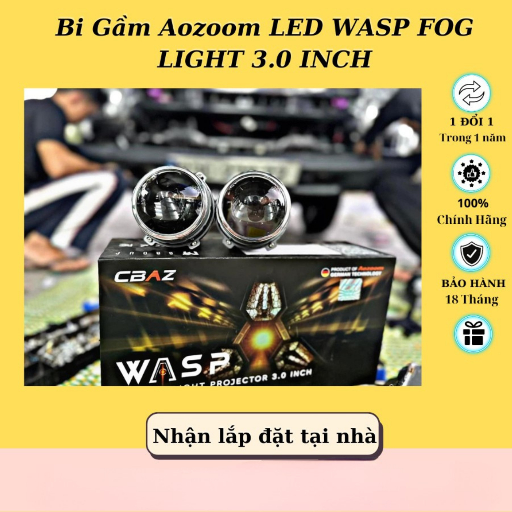 Bi Gầm Aozoom LED WASP FOG LIGHT 3.0 INCH