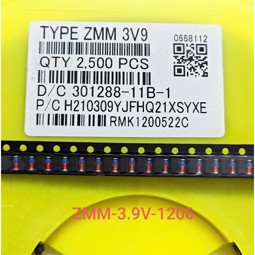(Combo 10 con) Diode Zener ZMM3V9 SMD 1206 LL34 hình trụ ống thuỷ tinh Diode Zener 3.9V 0.5A (Combo)