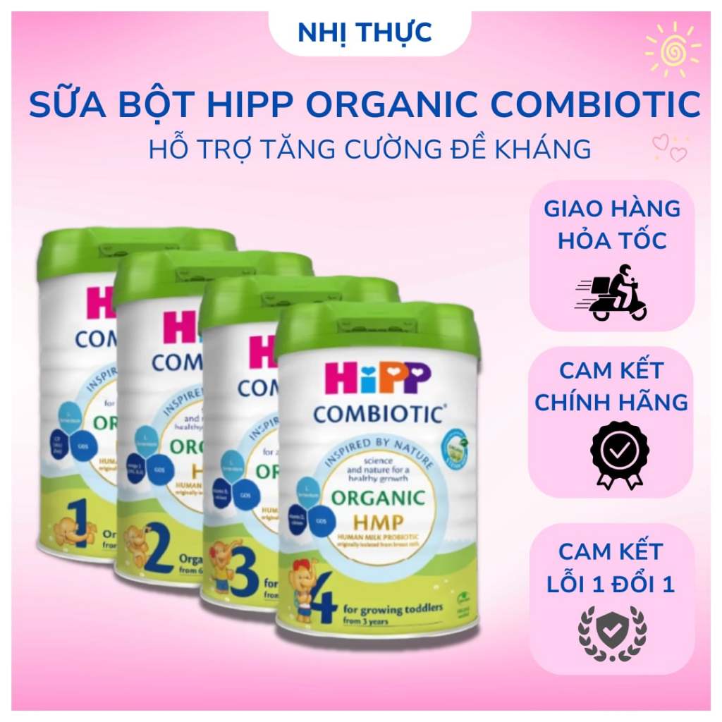 Sữa HIPP ORGANIC COMBIOTIC 1 2 3 4 hỗ trợ tăng cường đề kháng