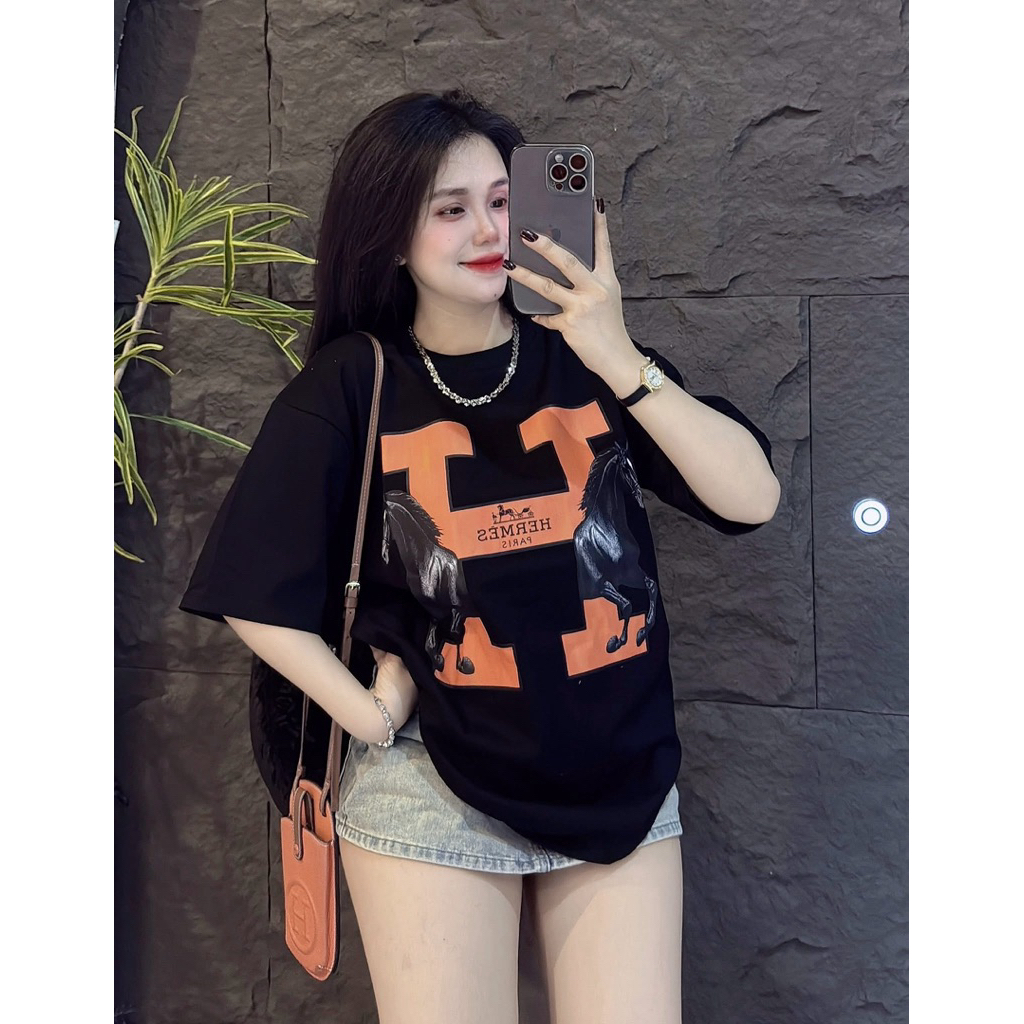 Áo thun tay lỡ form rộng chất cotton khô 3158 - H 2 ngựa | BigBuy360 - bigbuy360.vn