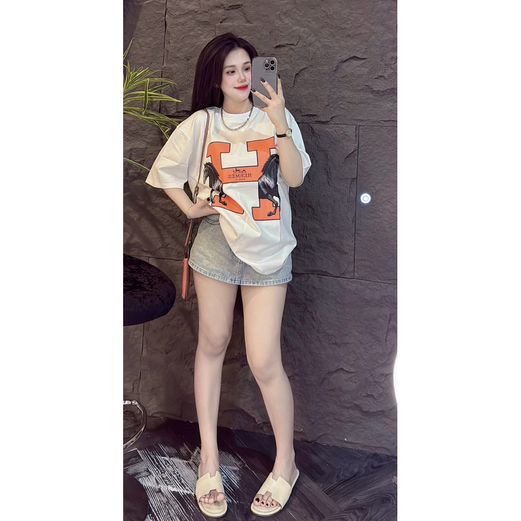 Áo thun tay lỡ form rộng chất cotton khô 3158 - H 2 ngựa | BigBuy360 - bigbuy360.vn