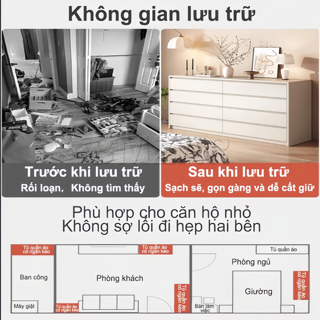 BMZAR Tủ Ngăn Kéo Tủ Lưu Trữ Tiêu Chuẩn ENF 3/4/5/6 Ngăn Kéo Cho Phòng Khách Ngủ Tiết Kiệm Diện Tích | BigBuy360 - bigbuy360.vn