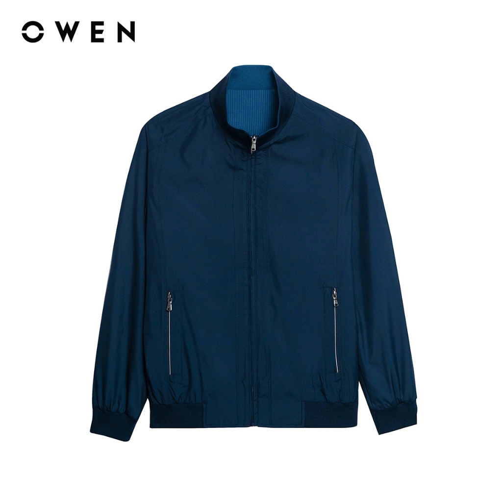 Owen - Áo khoác Regular Fit JK256089 màu Xanh tím than chất liệu Polyester