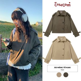  Áo Khoác Trench Coat Hàng Khuy Bycamcam Áo Khoác Măng Tô Dáng Ngắn Cao Cấp Thu Đông Cho Nữ AKHD430 