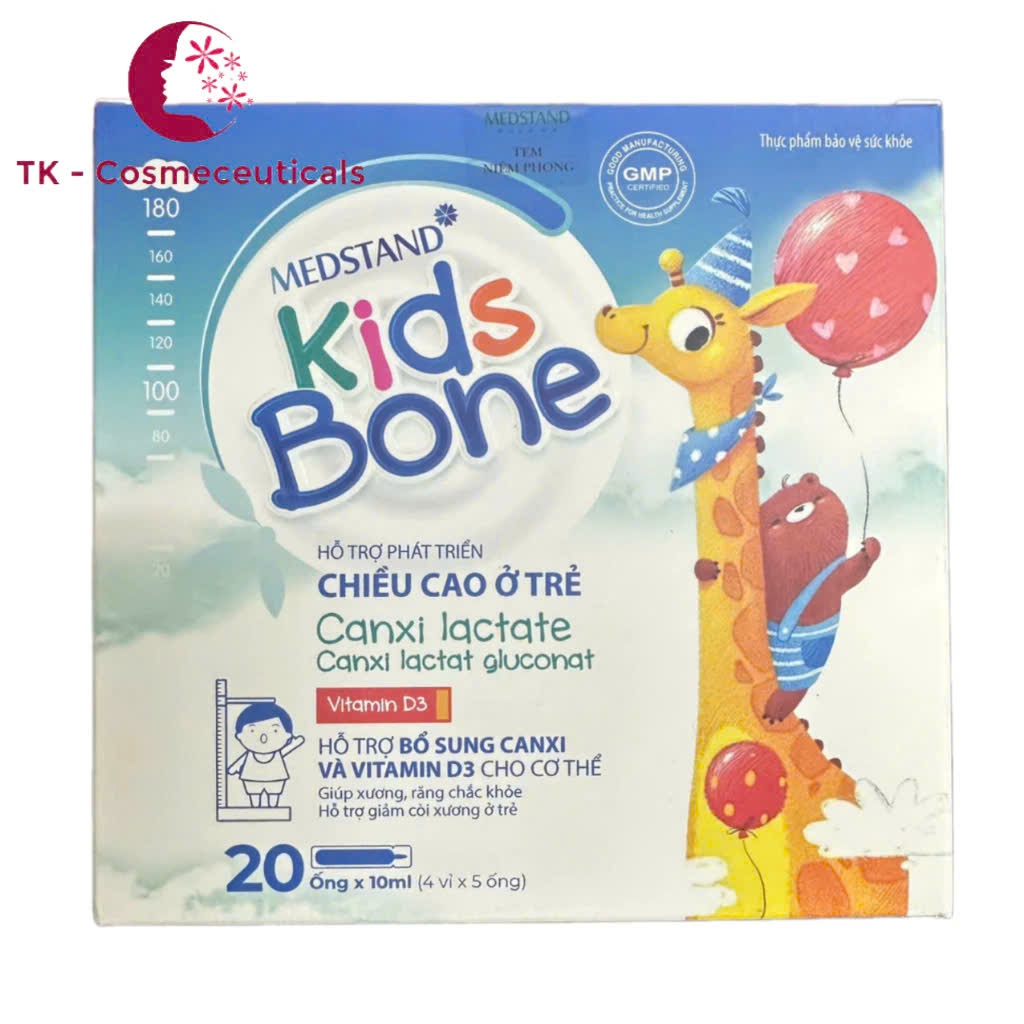Canxi Ống Cho Bé Medstand Kids Bone Bổ Sung Canxi, D3 và K2 Phát Triển Chiều Cao Cho Trẻ, Giảm Còi X
