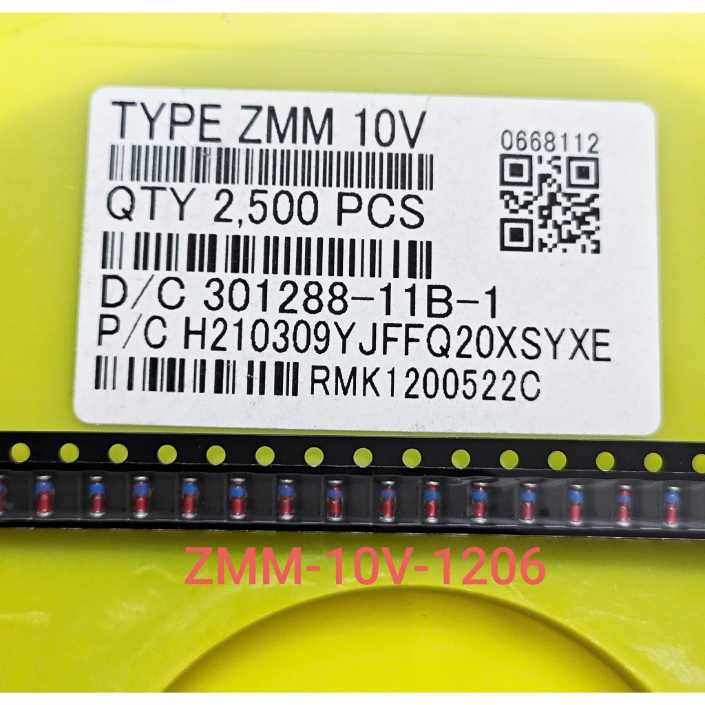 (Combo 10 con) Diode Zener ZMM10 SMD 1206 LL34 hình trụ ống thuỷ tinh Diode Zener 10V 0.5A (Combo)