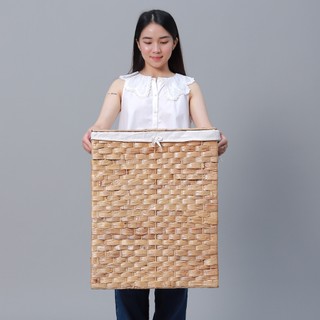 VIETBAS Giỏ đựng đồ giặt khung mây có nắp - Sọt mây phân loại quần áo Đồ trắng, Đồ màu, Giặt tay cao cấp decor phòng tắm