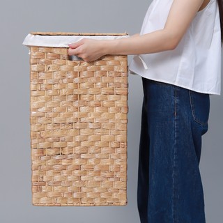 VIETBAS Giỏ đựng đồ giặt khung mây có nắp - Sọt mây phân loại quần áo Đồ trắng, Đồ màu, Giặt tay cao cấp decor phòng tắm