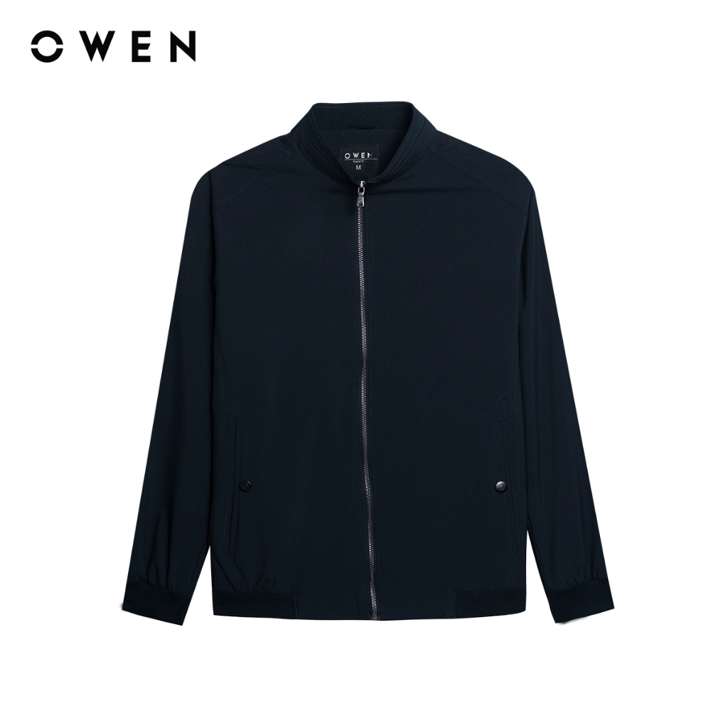 Owen - Áo khoác Regular Fit JK256084 màu Xanh tím than chất liệu Polyester