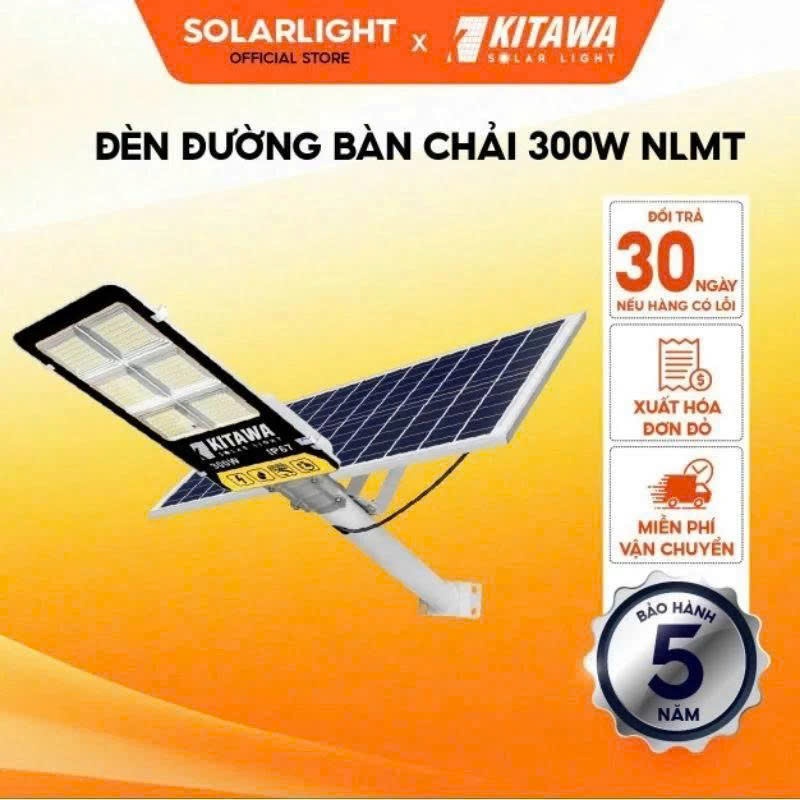 [300W] ĐÈN ĐƯỜNG NĂNG LƯỢNG MẶT TRỜI KITAWA 300W - BC1300